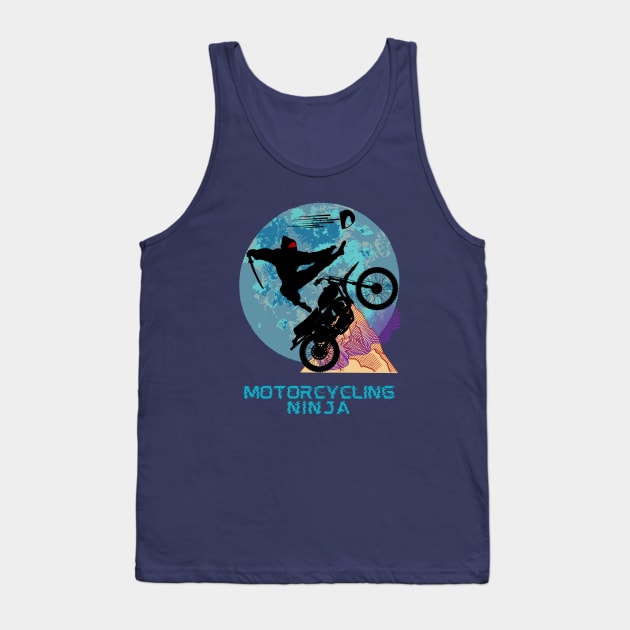 Motorcycling Ninja - Funny Ninja Tank Top by SEIKA by FP